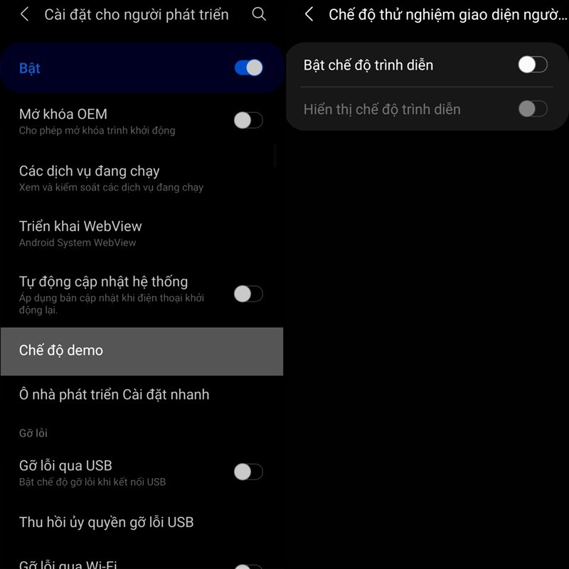 Chế độ demo