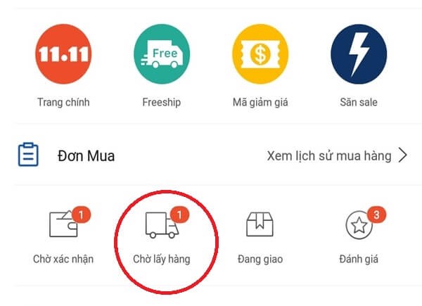 Kiểm tra đơn hàng quốc tế trên Shopee