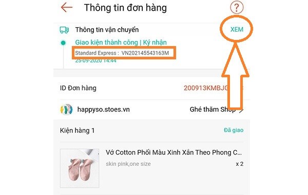 Tra cứu thông tin vận chuyển